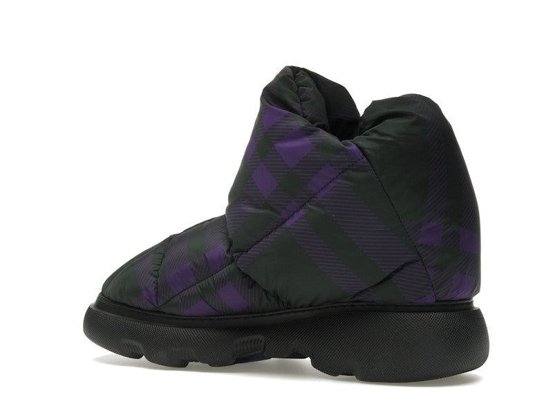 Burberry Check Pillow Boot Black Purple (Women's)