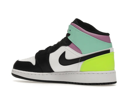 Jordan 1 Mid Pastel Black Toe (GS)
