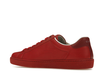 Gucci Ace Perforated Interlocking G Red