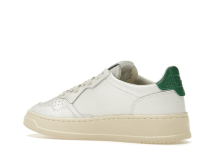 Autry Medalist Leather Low White Green (Women's)