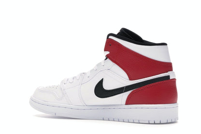 Jordan 1 Mid White Black Gym Red