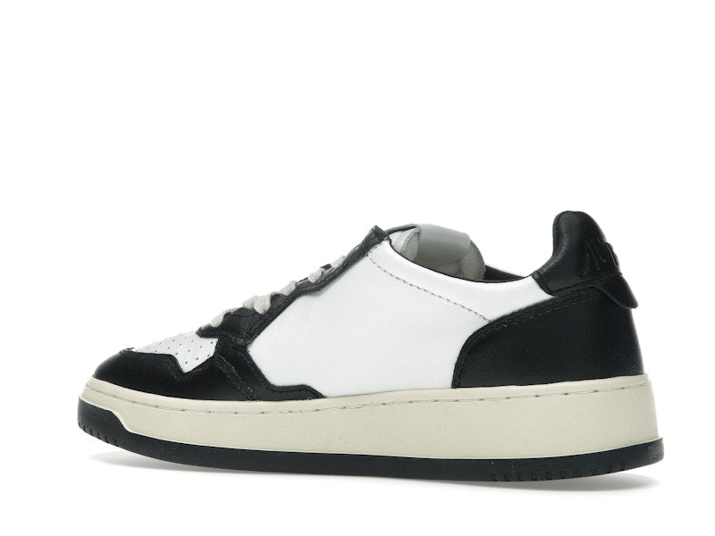 Autry Medalist Leather Low White Black (Women's)