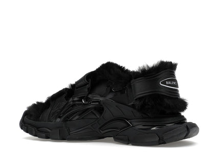 Balenciaga Track Sandal Fake Fur Black (Women's)