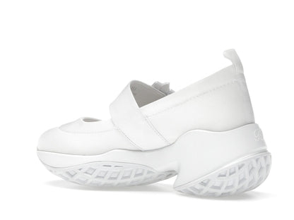 Roger Vivier Viv' Run Babies White Crystal Buckle (Women's)