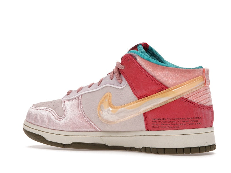 Nike Dunk Mid Social Status Free Lunch Strawberry Milk