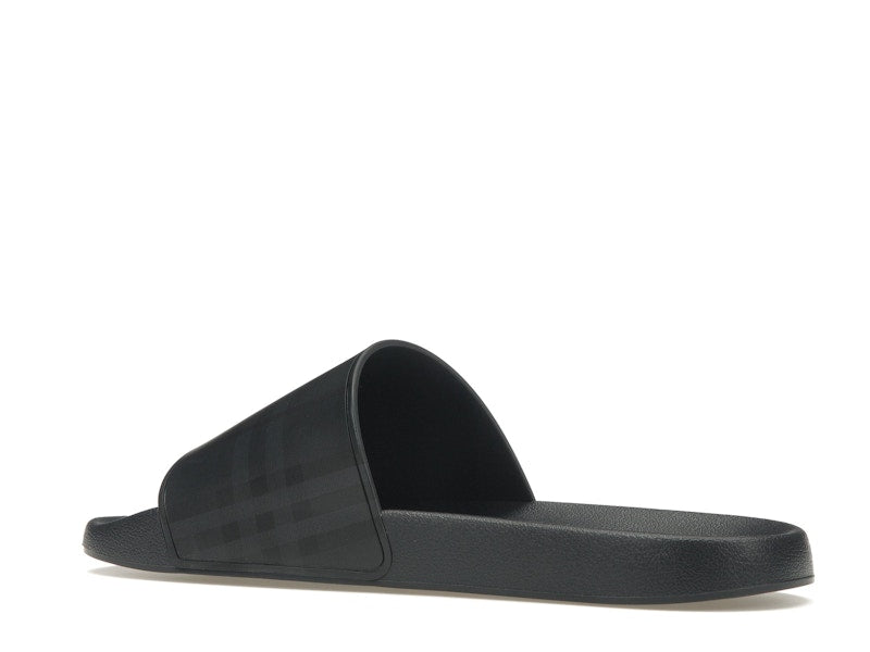 Burberry Embossed Logo Slides Dark Blue
