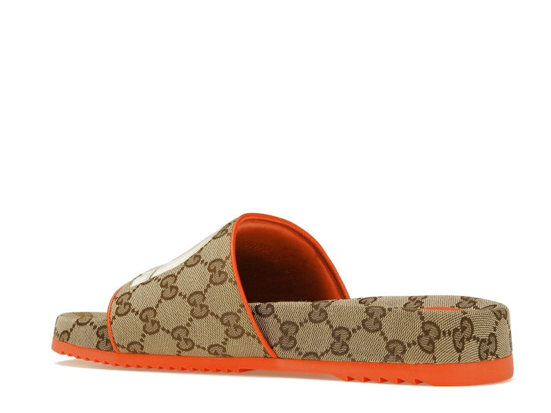 Gucci x The North Face GG Slide Orange Beige Ebony Original GG Canvas