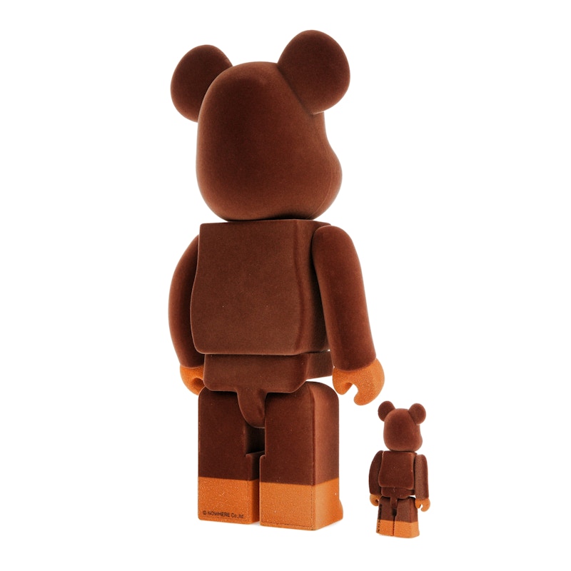 Bearbrick x Bape Baby Milo Flocky Ver. 100% & 400% Set