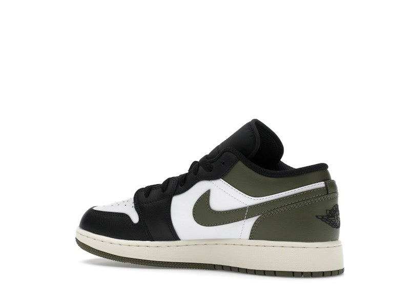 Jordan 1 Low Black Toe Medium Olive (GS)
