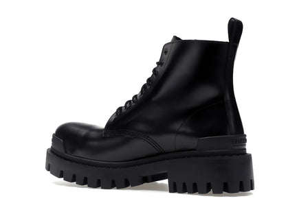 Balenciaga Strike 20mm Lace Up Boot Black