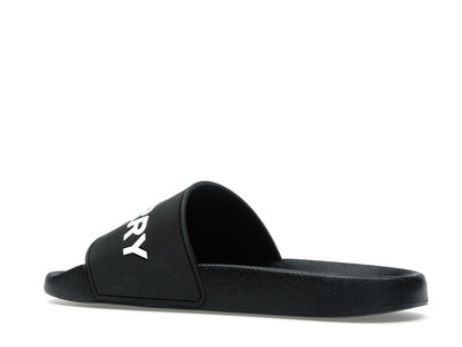 Burberry Logo Slides Black Optic White