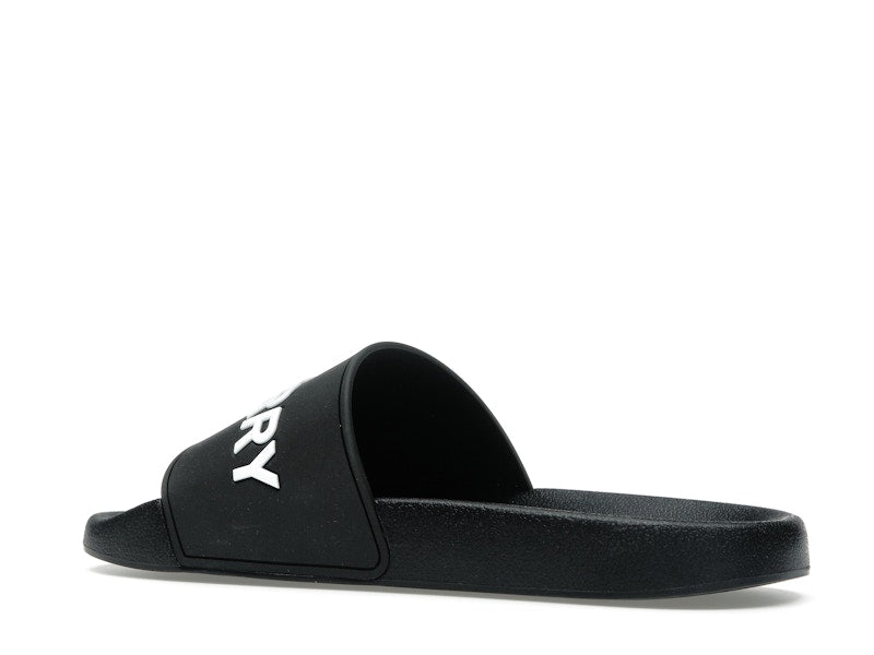 Burberry Logo Slides Black Optic White