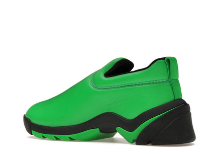 Bottega Veneta Lagoon Low Top Leather Sneaker Black Green