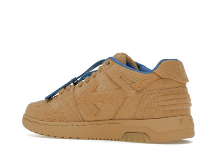 OFF-WHITE Out Of Office OOO Low Tops Camel Blue Wool