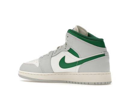 Jordan 1 Mid White Pure Platinum Pine Green (GS)