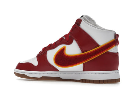 Nike Dunk High Chenille Swoosh White Gym Red