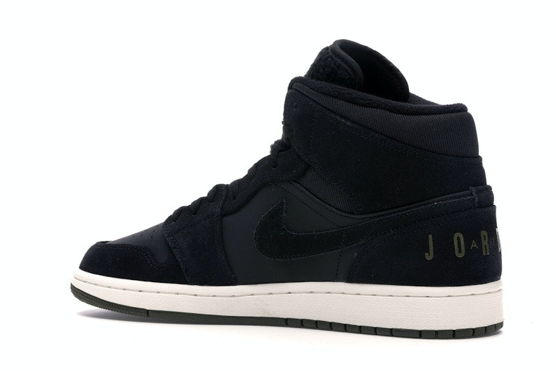 Jordan 1 Mid Black Olive Canvas