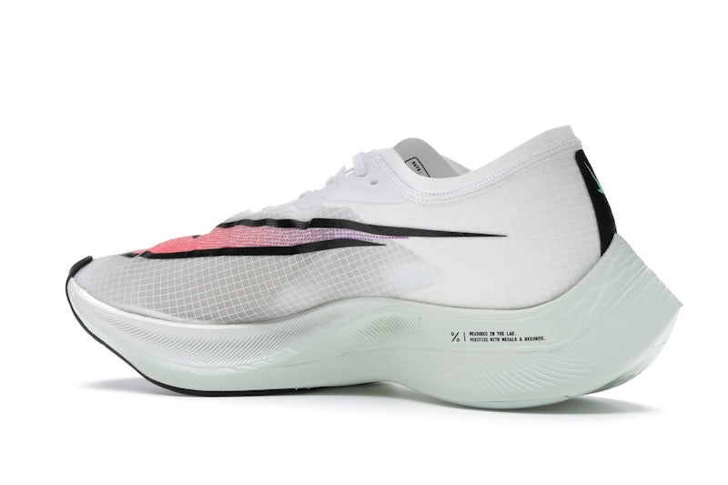 Nike ZoomX Vaporfly Next% White Hyper Jade Flash Crimson
