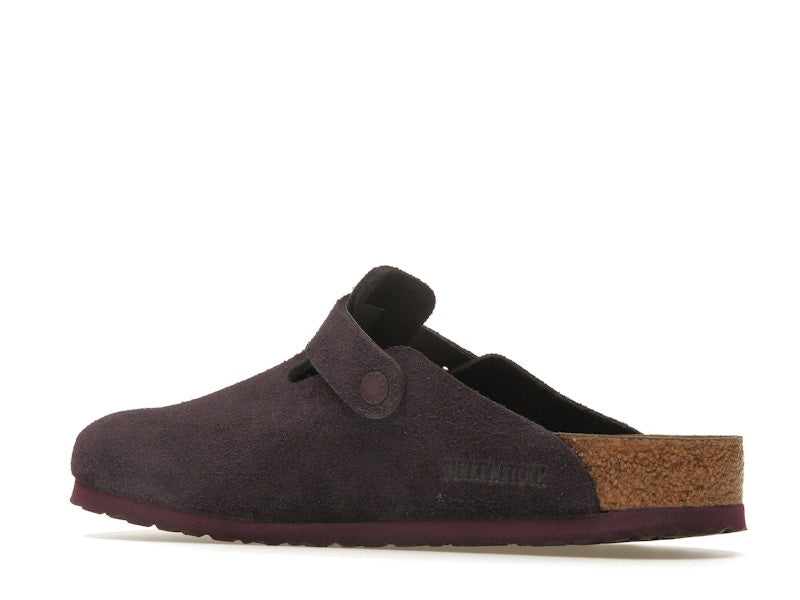 Birkenstock Boston Soft Footbed Suede Wine