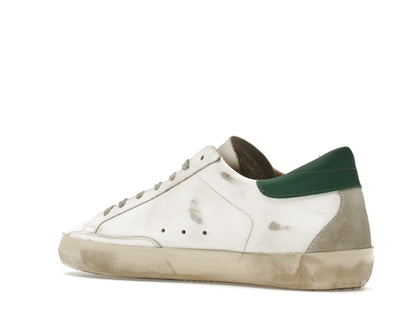 Golden Goose Super-Star White Green Grey Suede Patch