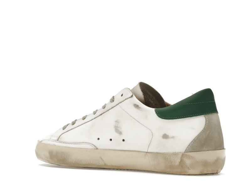 Golden Goose Super-Star White Green Grey Suede Patch