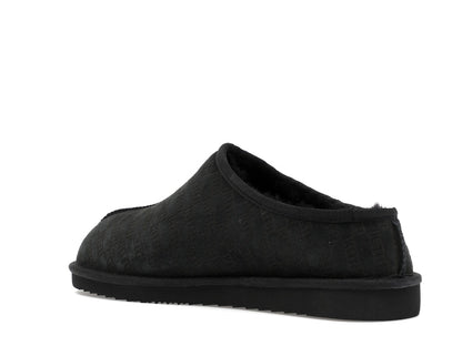 Kith Kithmas Monogram Shearling Slippers Black