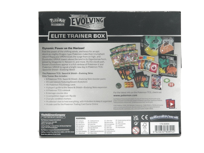 Pokémon TCG Sword & Shield Evolving Skies Elite Trainer Box (Flareon/Jolteon/Umbreon/Leafeon)