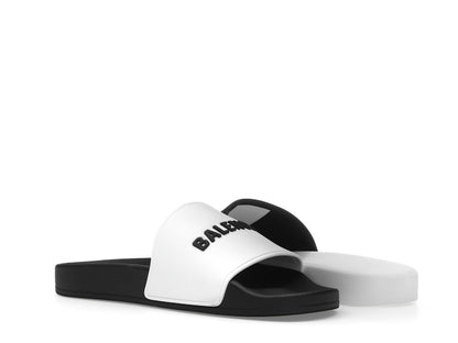 Balenciaga Pool Slides White Black (Women's)