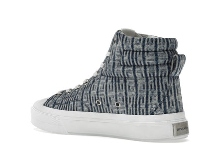 Givenchy City High Top In 4G Denim Blue White
