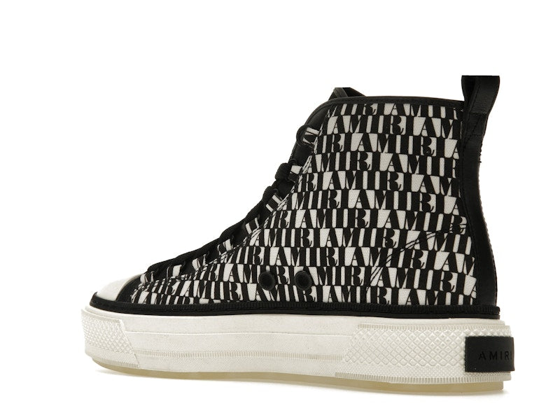AMIRI Court Hi All Over Logo Black White