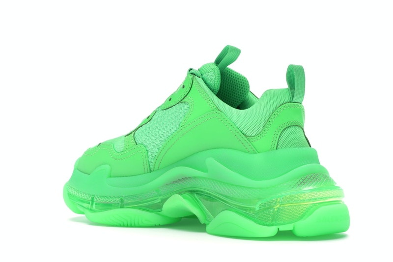 Balenciaga Triple S Neon Green Clear Sole (Women's)