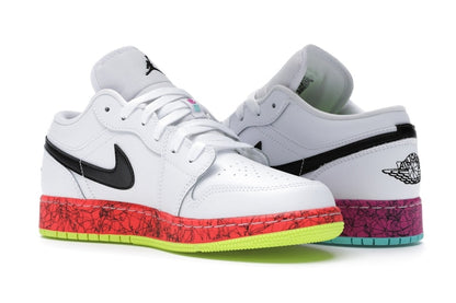 Jordan 1 Low Multi-Color Midsoles White (GS)