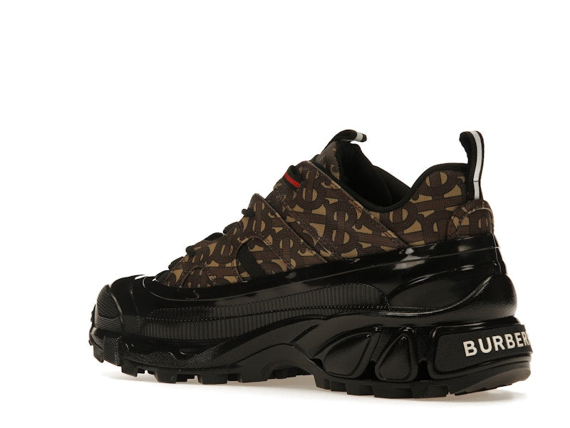 Burberry Arthur Monogram Print Black Bridle Brown