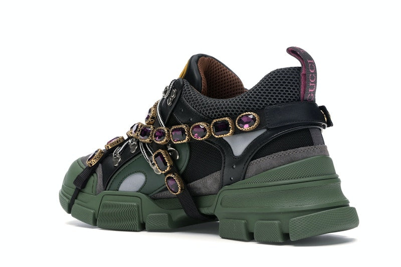 Gucci Flashtrek SEGA Green Removable Crystal