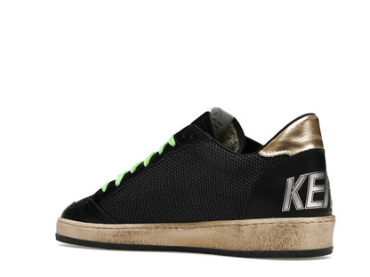 Golden Goose Ball-Star Low Black Fluorescent green
