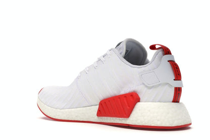 adidas NMD R2 White Core Red Two Toned