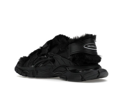 Balenciaga Track Sandal Fake Fur Black (Women's)