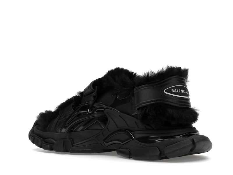 Balenciaga Track Sandal Fake Fur Black (Women's)