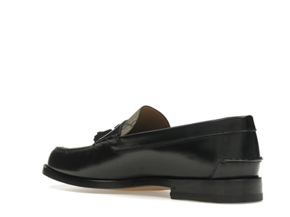 Gucci Tassel GG Canvas Loafers Black Ebony