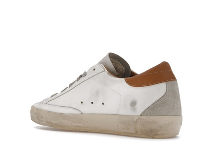Golden Goose Super-Star White Vacchetta Tan Grey Suede Patch (Women's)