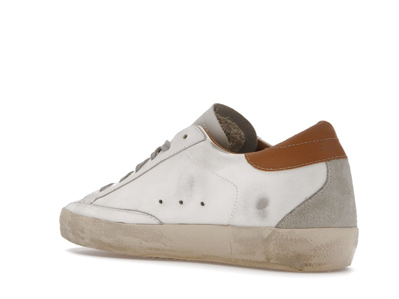 Golden Goose Super-Star White Vacchetta Tan Grey Suede Patch (Women's)