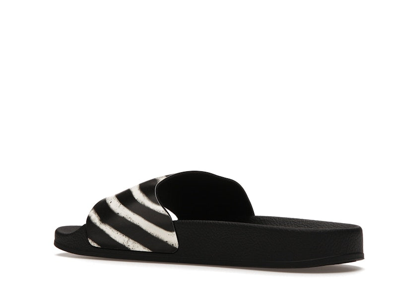 Off-White Spray Stripes Slides Black