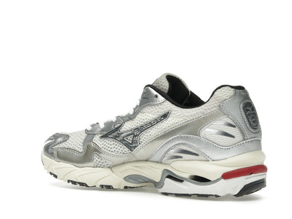 Mizuno Wave Rider 10 White Black Rythmic Red