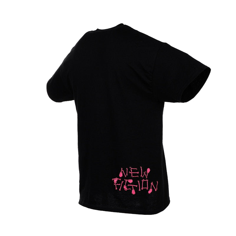 KAWS SKELETON NEW FICTION T-shirt Pink