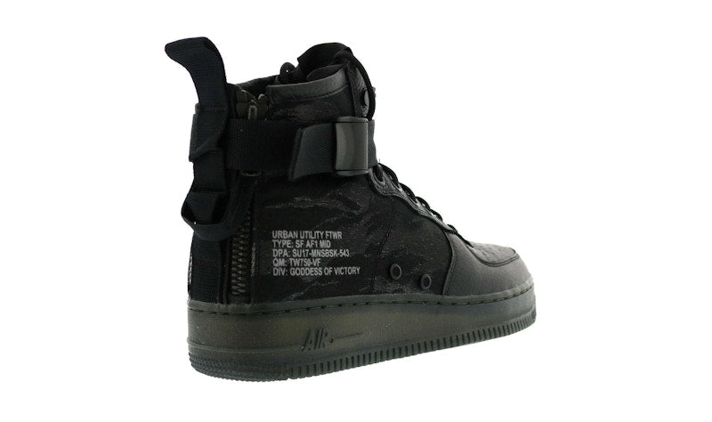 Nike SF Air Force 1 Mid Black Cargo Khaki