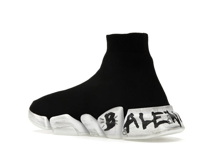 Balenciaga Speed 2.0 Graffiti Recycled Knit Black (Women's)