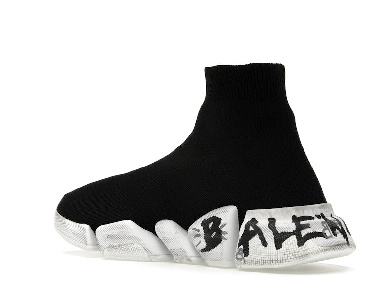 Balenciaga Speed 2.0 Graffiti Recycled Knit Black (Women's)