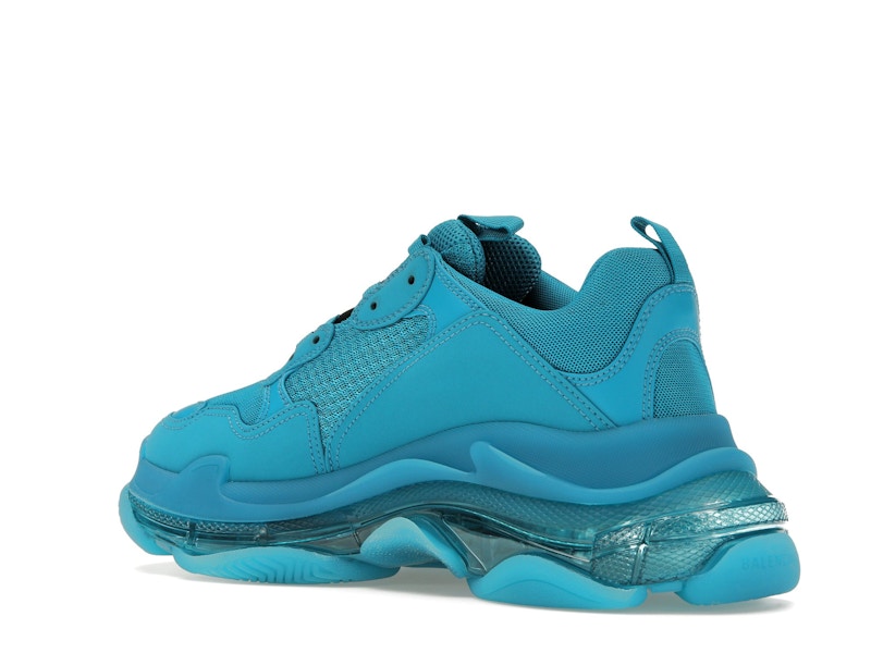Balenciaga Triple S Clear Sole Teal Blue