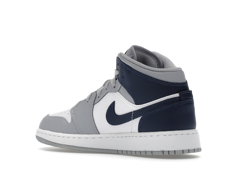 Jordan 1 Mid Wolf Grey Midnight Navy (GS)