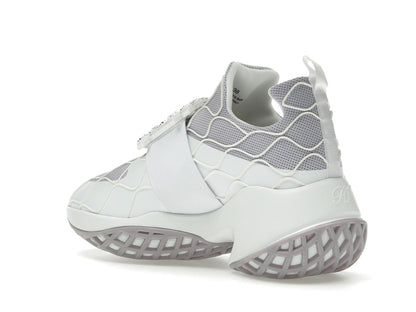 Roger Vivier Viv' Run Fabric White Purple Crystal Buckle (Women's)